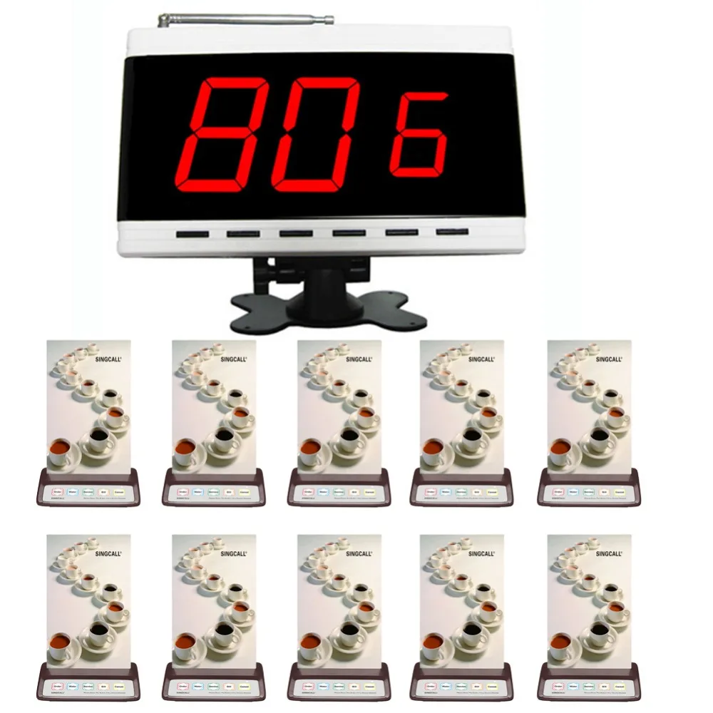 SINGCALL Wireless Paging Systems, Call System Technology, 1 Receiver and 10 Calling Bells APE150
SINGCALL Wireless Paging Systems, Call System Technology, 1 Receiver and 10 Calling Bells APE150