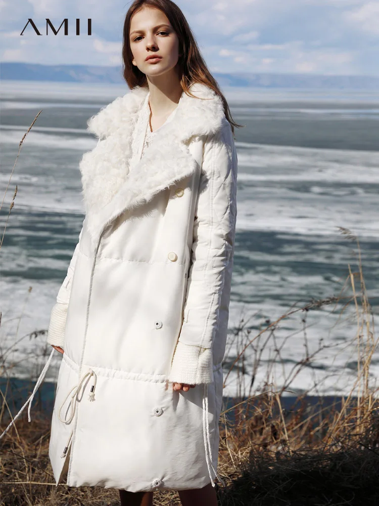 Amii Long Down Jacket Women Winter Causal Solid Thick Woolen Hooded White Duck Down Coat 11870305
Amii Long Down Jacket Women Winter Causal Solid Thick Woolen Hooded White Duck Down Coat 11870305