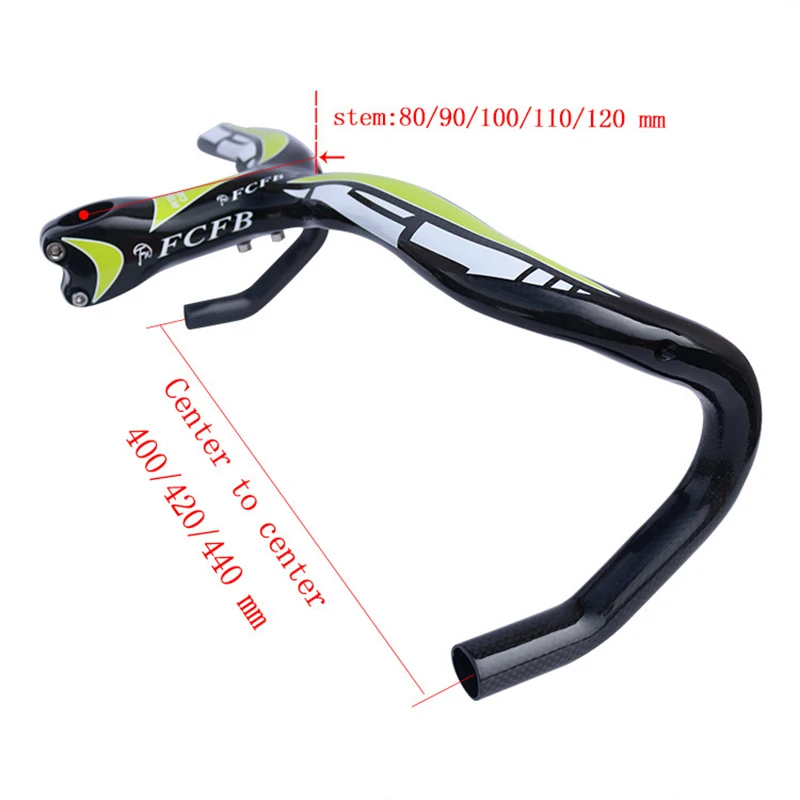 New T700 Carbon Fiber Road Bike Handlebar 3K Gloss Bicycle Cycling integrated Handlebar and Stem 80/90/100/110/120*400/420/440mm
New T700 Carbon Fiber Road Bike Handlebar 3K Gloss Bicycle Cycling integrated Handlebar and Stem 80/90/100/110/120*400/420/440mm