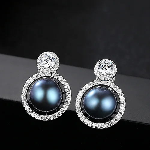 S925 Pure Silver Pearl Earrings with 3A Zircon High Quality Pearls Earrings Stud for Women
S925 Pure Silver Pearl Earrings with 3A Zircon High Quality Pearls Earrings Stud for Women
