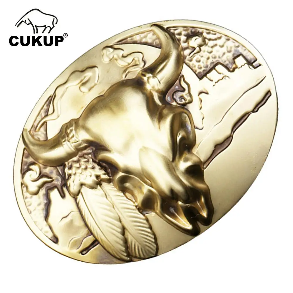 CUKUP Design Cattle Head Pattern Western Cowboy Belt Buckle Solid Copper Buckles Ancient Character Phantom Brass Metal BRK026
CUKUP Design Cattle Head Pattern Western Cowboy Belt Buckle Solid Copper Buckles Ancient Character Phantom Brass Metal BRK026