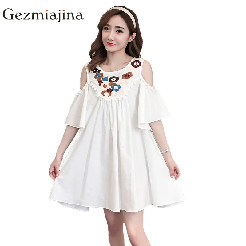 Pregnant Women Summer Dress Fashion Pregnant White Dress Short Sleeved Embroidery Dresses Pregnancy Wear with Shoulder Sleeve
Pregnant Women Summer Dress Fashion Pregnant White Dress Short Sleeved Embroidery Dresses Pregnancy Wear with Shoulder Sleeve