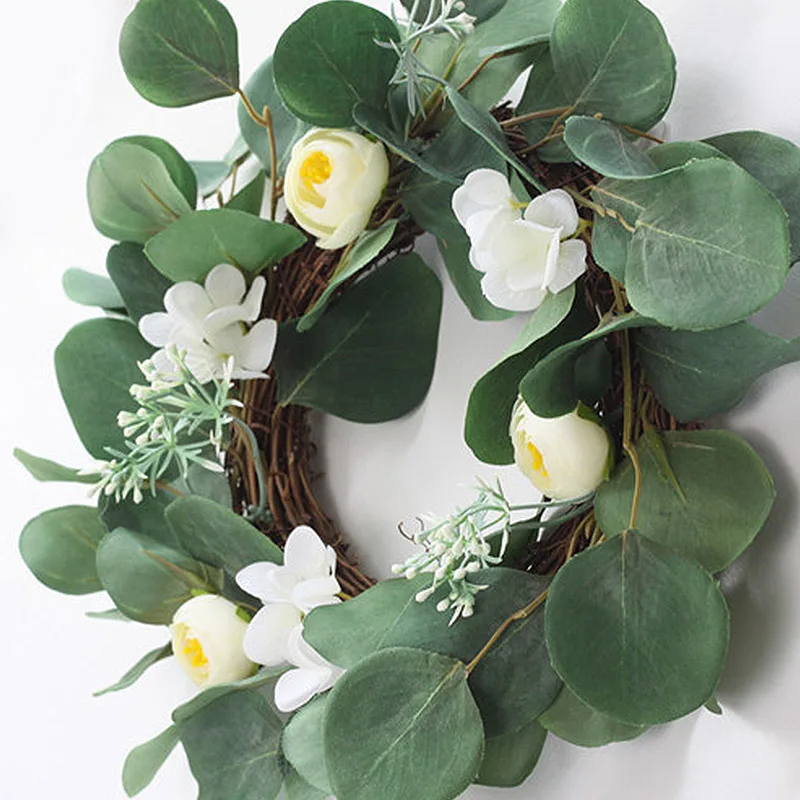 Artificial Green Leaves Flower Wreath Door Window Hanging 35cm Artificial Flower Garland for Christmas Wedding Decoration
Artificial Green Leaves Flower Wreath Door Window Hanging 35cm Artificial Flower Garland for Christmas Wedding Decoration