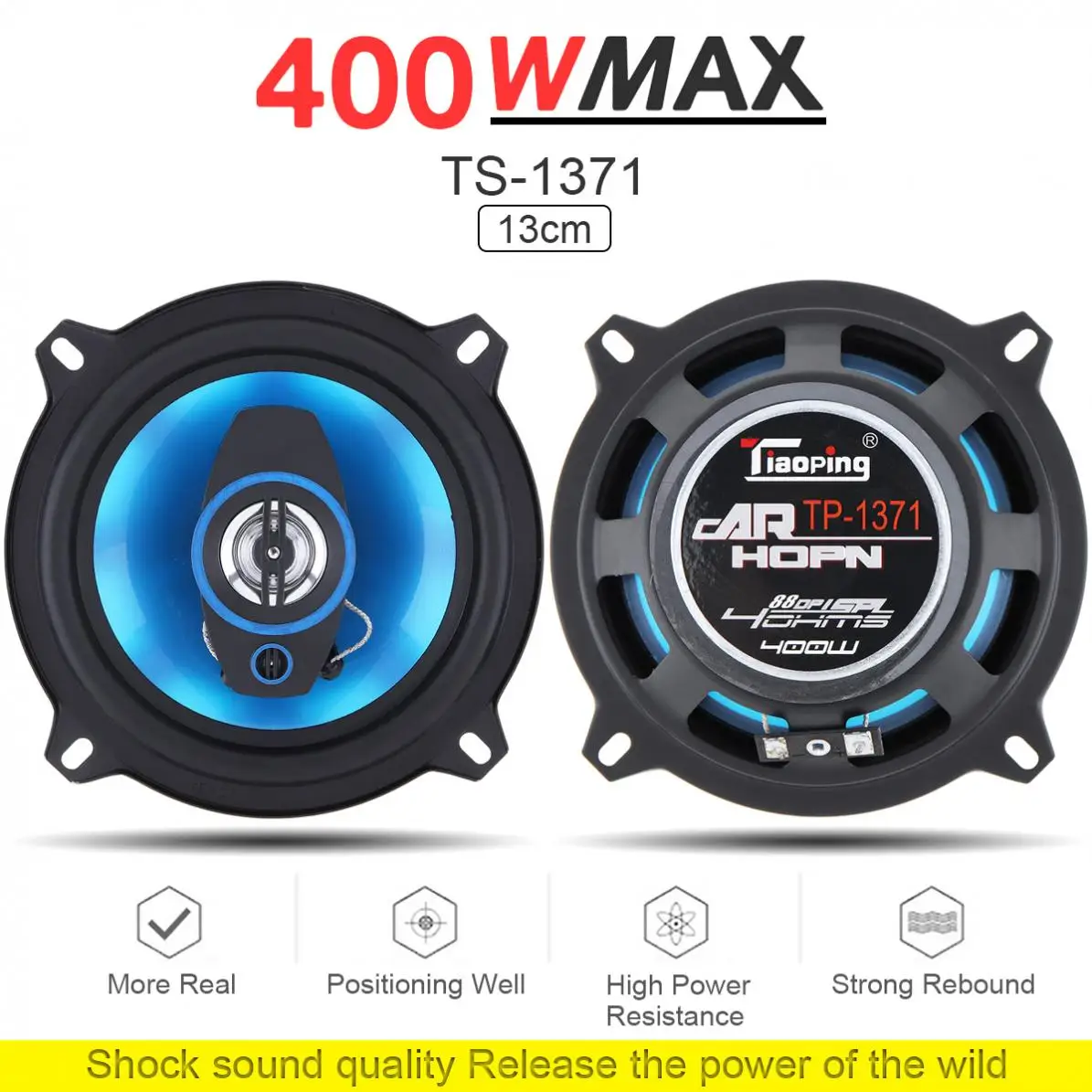 2pcs 5 Inch 400W 2 Ways Car Coaxial Auto Audio Music Stereo Full Range Frequency Hifi Speakers Non-destructive Installation
2pcs 5 Inch 400W 2 Ways Car Coaxial Auto Audio Music Stereo Full Range Frequency Hifi Speakers Non-destructive Installation