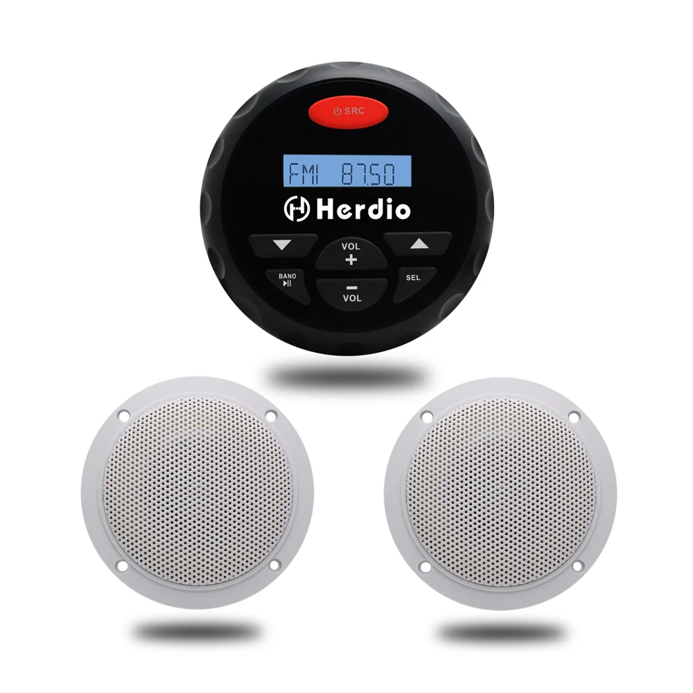 Waterproof Marine Stereo Bluetooth FM AM Radio MP3 Player + 4'' Marine Boat Waterproof Celling Speaker For Outdoor SPA ATV UTV
Waterproof Marine Stereo Bluetooth FM AM Radio MP3 Player + 4'' Marine Boat Waterproof Celling Speaker For Outdoor SPA ATV UTV