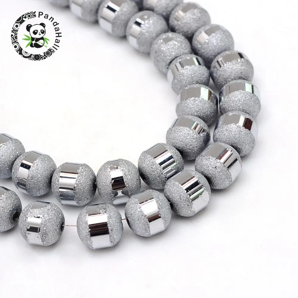 8~9mm Frosted Round Electroplate Glass Bead Strands for Jewelry Making DIY Hole: 1.5mm; about 72pcs/strand, 24.4",10Strands
8~9mm Frosted Round Electroplate Glass Bead Strands for Jewelry Making DIY Hole: 1.5mm; about 72pcs/strand, 24.4",10Strands