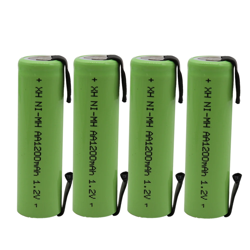 AA перезаряжаемая батарея 1 2 V 1200mah NiMH 14430 aa с припоем булавки для DIY электрическая