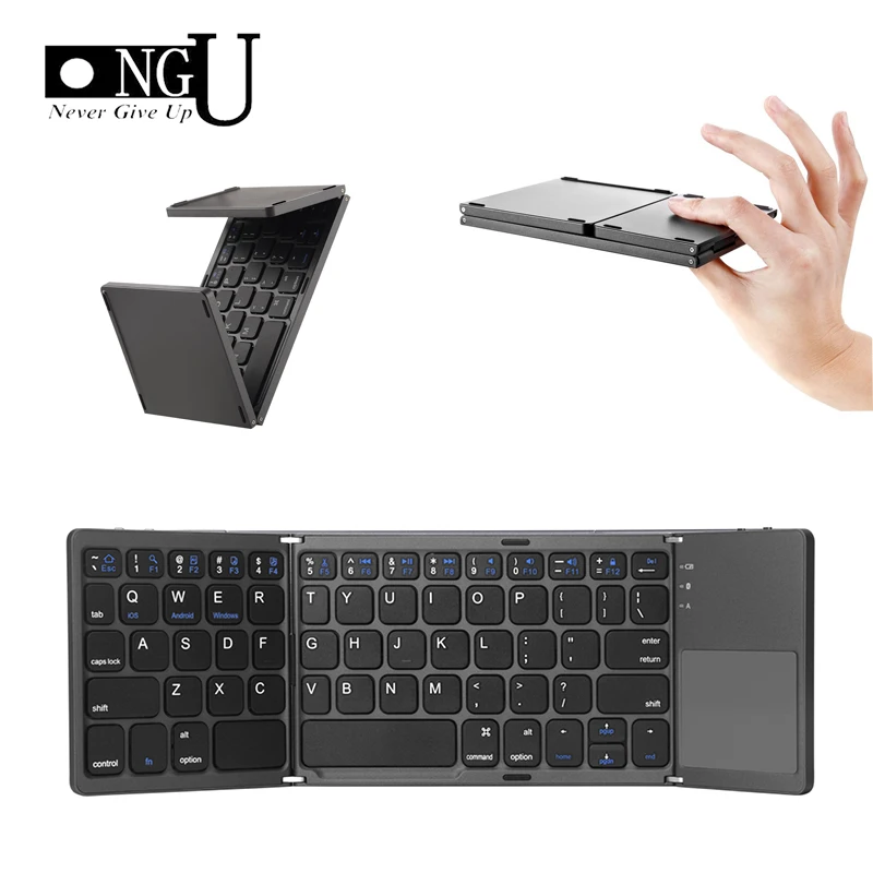 Slim Portable Foldable Wireless Bluetooth Keyboard for iPad IOS for Android / Windows Tablet PC Universal Keyboard with Touchpad
Slim Portable Foldable Wireless Bluetooth Keyboard for iPad IOS for Android / Windows Tablet PC Universal Keyboard with Touchpad