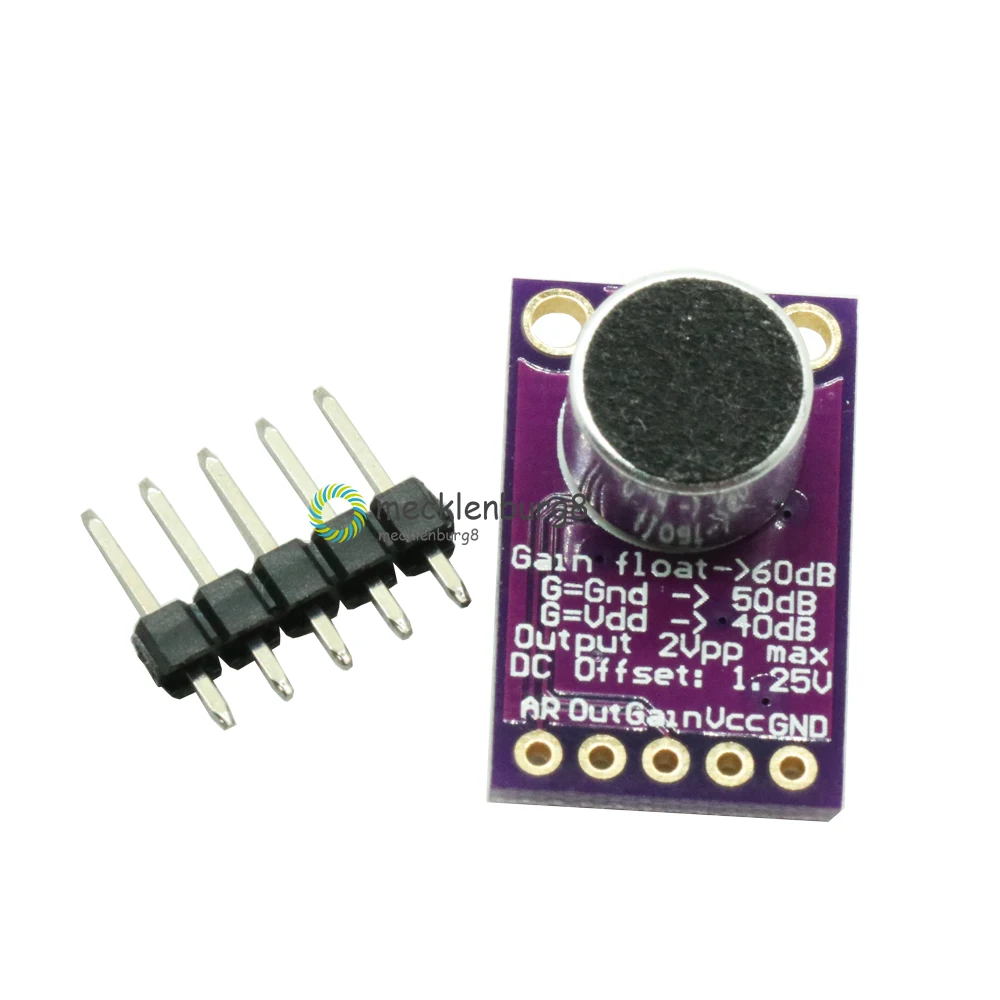 Микрофон MAX9814, плата с автоматическим контролем усиления для Arduino, с программируемым коэффициентом атаки и релиза, с низким коэффициентом THD
Микрофон MAX9814, плата с автоматическим контролем усиления для Arduino, с программируемым коэффициентом атаки и релиза, с низким коэффициентом THD