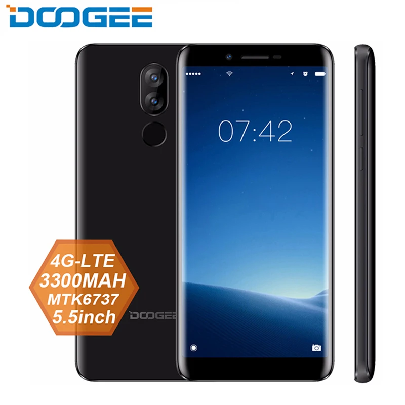 Новый DOOGEE X60L 5 & #39 MTK6737 четырехъядерный 2 Гб ОЗУ 16 ПЗУ 4G Двойная камера 13.0MP Android 7 0 3300