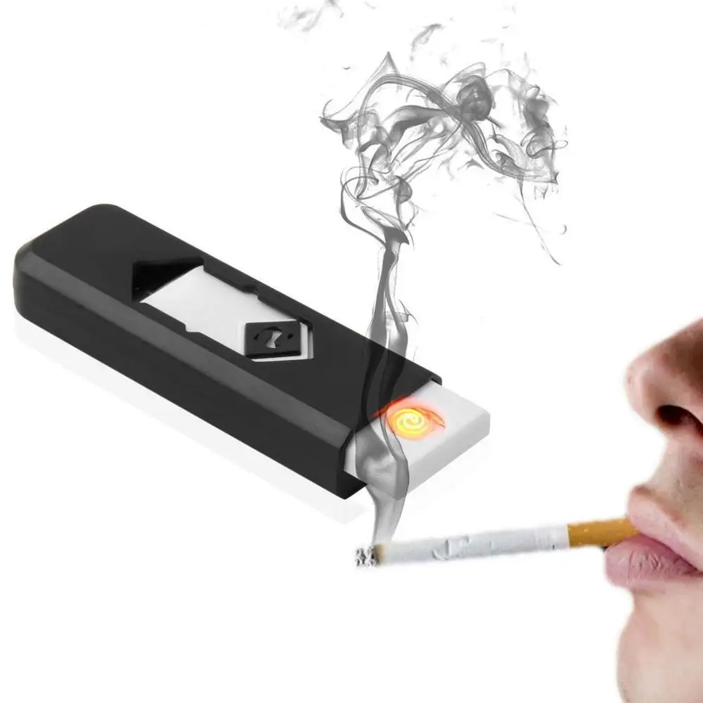 Крутая USB Электронная аккумуляторная батарея беспламенная сигарета зажигалка