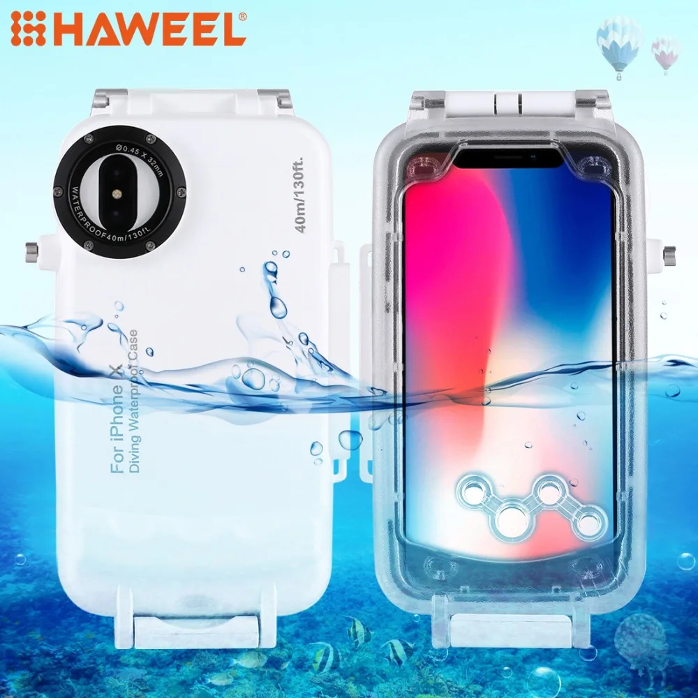 HAWEEL Diving Protective Housing For iPhone X Case 40M/130FT Professional Waterproof Photo Video Underwater Case For iPhone XS
HAWEEL Diving Protective Housing For iPhone X Case 40M/130FT Professional Waterproof Photo Video Underwater Case For iPhone XS