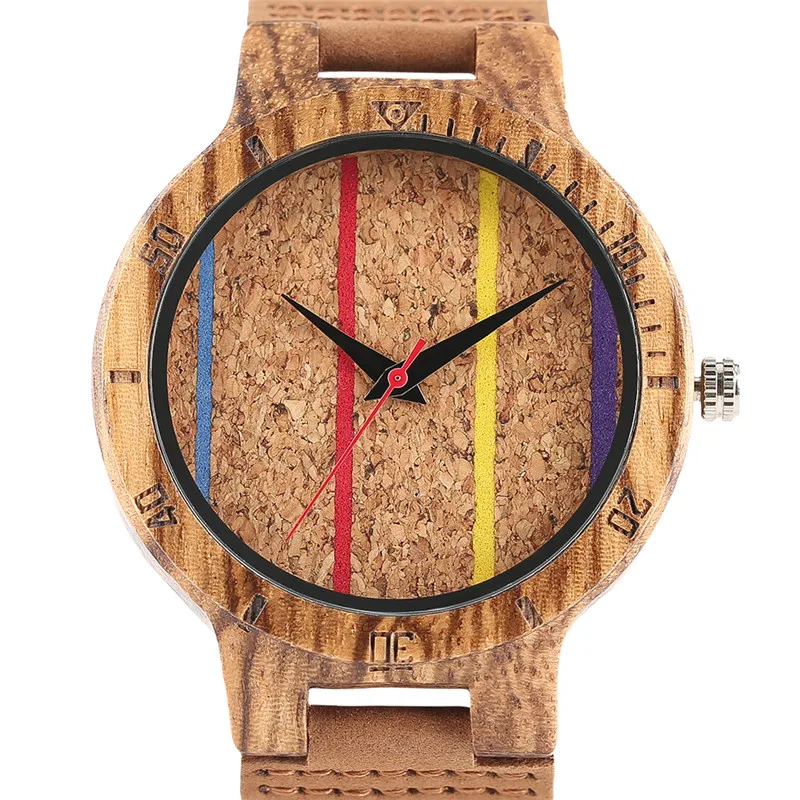 Unique Bamboo Wood Handmade Quartz Watch Color Line Sculpture Mens Wrist Watches Male Fashion Brown Scale Hour 2020
Unique Bamboo Wood Handmade Quartz Watch Color Line Sculpture Mens Wrist Watches Male Fashion Brown Scale Hour 2020