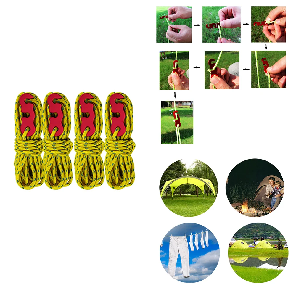 Tent Cord Tensioner 3mm 4x Ropes Reflective Portable Aluminum Adjuster Tent Cord Outdoor Hiking Necessity Set Camping Ropes
Tent Cord Tensioner 3mm 4x Ropes Reflective Portable Aluminum Adjuster Tent Cord Outdoor Hiking Necessity Set Camping Ropes