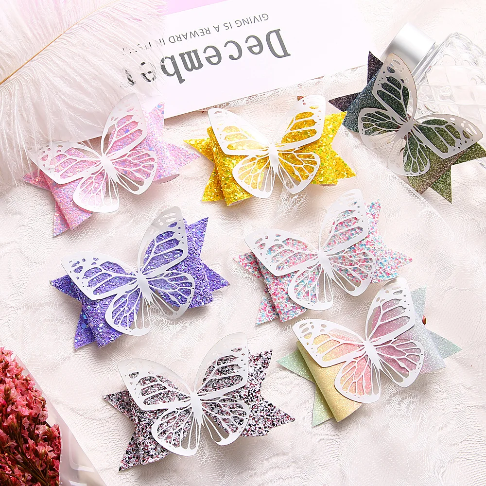 7pcs/lot Butterfly Hair Bows with Clip Glitter Princess Hairbows Hairpin Fashion Kids Hair Accessories Headwear
7pcs/lot Butterfly Hair Bows with Clip Glitter Princess Hairbows Hairpin Fashion Kids Hair Accessories Headwear