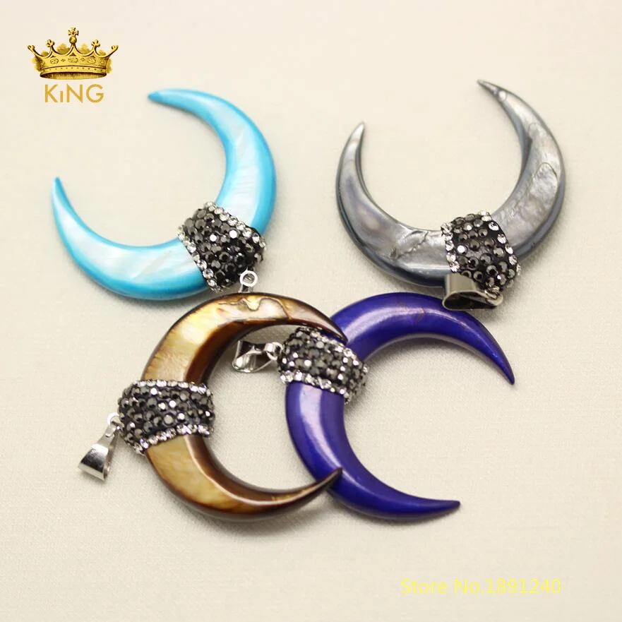 10pcs/lot 34mm Moon Shell Pendants Jewelry,Crescent Shell Pave Rhinestone Charms Horn Shell Pendentif Necklace for Birthday LX01
10pcs/lot 34mm Moon Shell Pendants Jewelry,Crescent Shell Pave Rhinestone Charms Horn Shell Pendentif Necklace for Birthday LX01