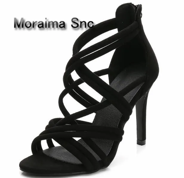 Moraima Snc Dress Shoes Summer Suede Black Red Shoes Narrow Band High Heels Sandals Women Zipper Sexy Office Pumps Women Newest
Moraima Snc Dress Shoes Summer Suede Black Red Shoes Narrow Band High Heels Sandals Women Zipper Sexy Office Pumps Women Newest