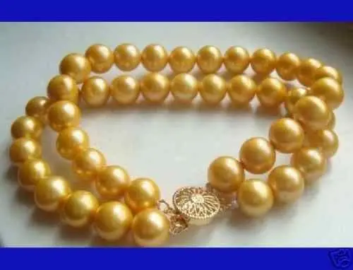 2 row 8mm Golden shell pearl bracelet 14KGP Clasp JL@^Noble style Natural Fine jewe FREE SHIPPING
2 row 8mm Golden shell pearl bracelet 14KGP Clasp JL@^Noble style Natural Fine jewe FREE SHIPPING