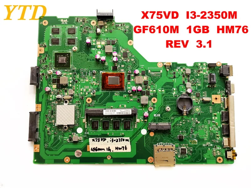 Original for ASUS X75VD laptop motherboard X75VD I3-2350M GF610M 1GB HM76 REV 3.1 tested good free shipping
Original for ASUS X75VD laptop motherboard X75VD I3-2350M GF610M 1GB HM76 REV 3.1 tested good free shipping