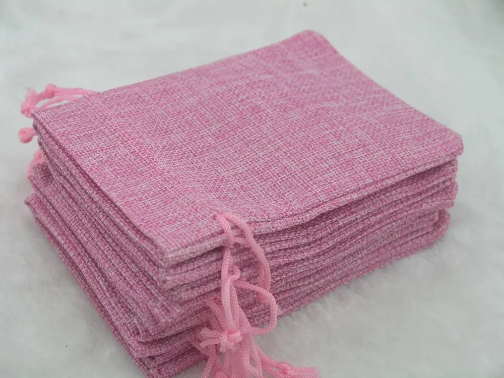 100pcs 12.5x17cm Pink Hemp/Hessian Bags, Jewelry Pouches, Wedding Favors, Jewelry Packing, Gift Bags--HB121703
100pcs 12.5x17cm Pink Hemp/Hessian Bags, Jewelry Pouches, Wedding Favors, Jewelry Packing, Gift Bags--HB121703