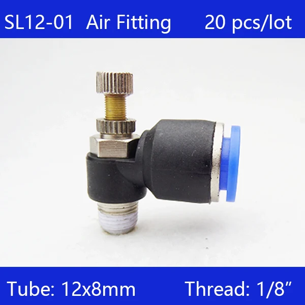HIGH QUALITY 20Pcs of SL12-01, 12mm Push In to Connect Fitting 1/8" Thread Pneumatic Speed Controller
HIGH QUALITY 20Pcs of SL12-01, 12mm Push In to Connect Fitting 1/8" Thread Pneumatic Speed Controller