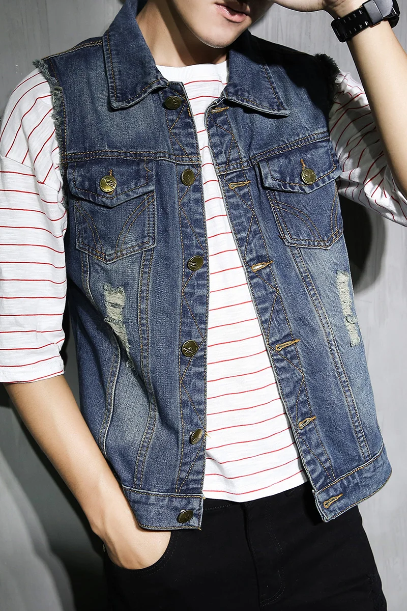 KMETRAM Vintage Design Men's Denim Vest Male Black Color Slim Jackets Men Hole Jeans Colete Masculino Plus Size 5XL HH271
KMETRAM Vintage Design Men's Denim Vest Male Black Color Slim Jackets Men Hole Jeans Colete Masculino Plus Size 5XL HH271
