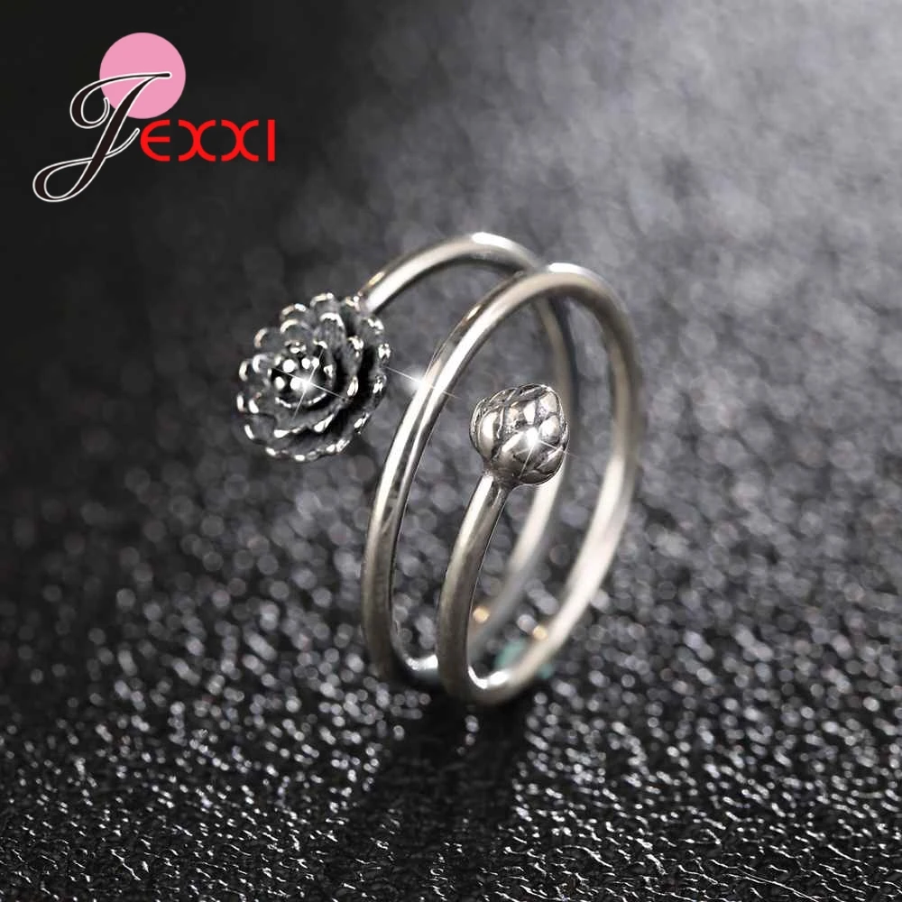 Vintage Classic Women Jewelry Rings Best Gifts For Partner 925 Sterling Silver SilverBijoux Flower Shape Design For Youngs
Vintage Classic Women Jewelry Rings Best Gifts For Partner 925 Sterling Silver SilverBijoux Flower Shape Design For Youngs