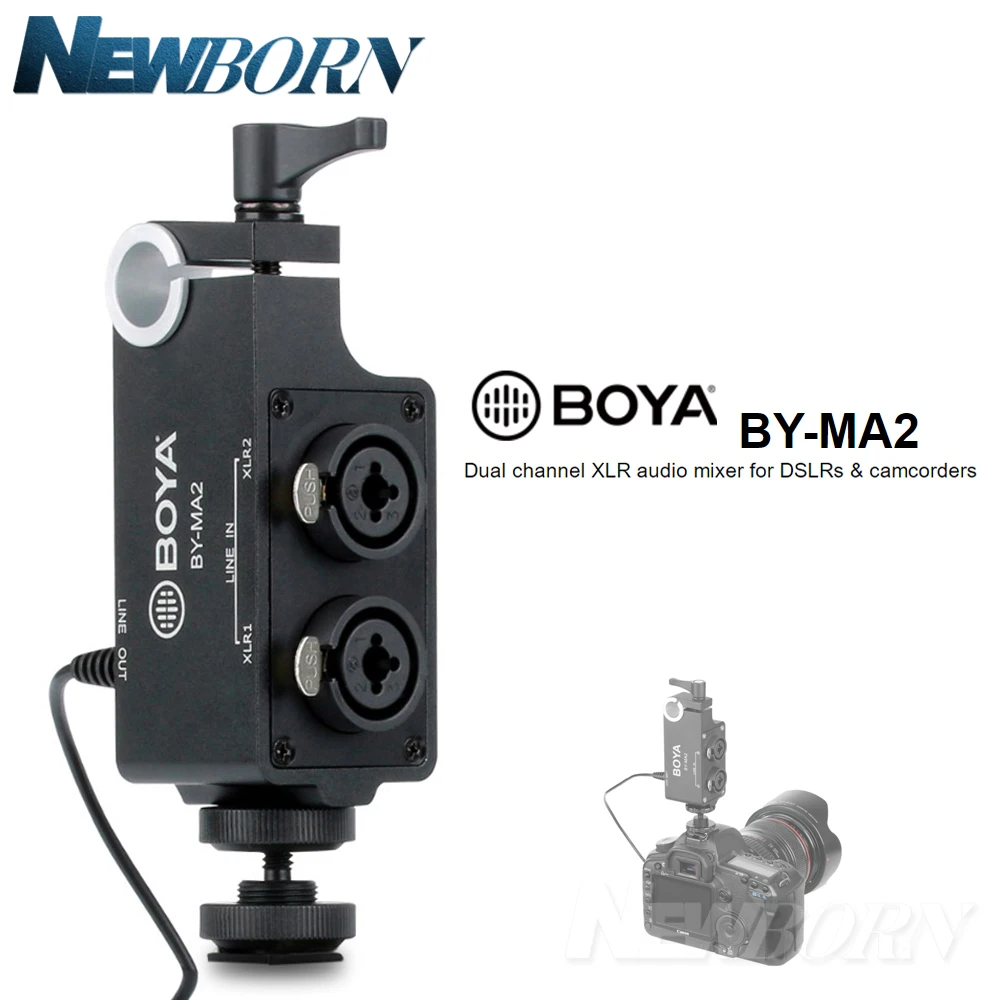 Двухканальный звуковой миксер BOYA BY-MA2 XLR с 6,35 мм входным разъемом 3,5 мм для цифровых зеркальных видеокамер Canon Nikon
Двухканальный звуковой миксер BOYA BY-MA2 XLR с 6,35 мм входным разъемом 3,5 мм для цифровых зеркальных видеокамер Canon Nikon
