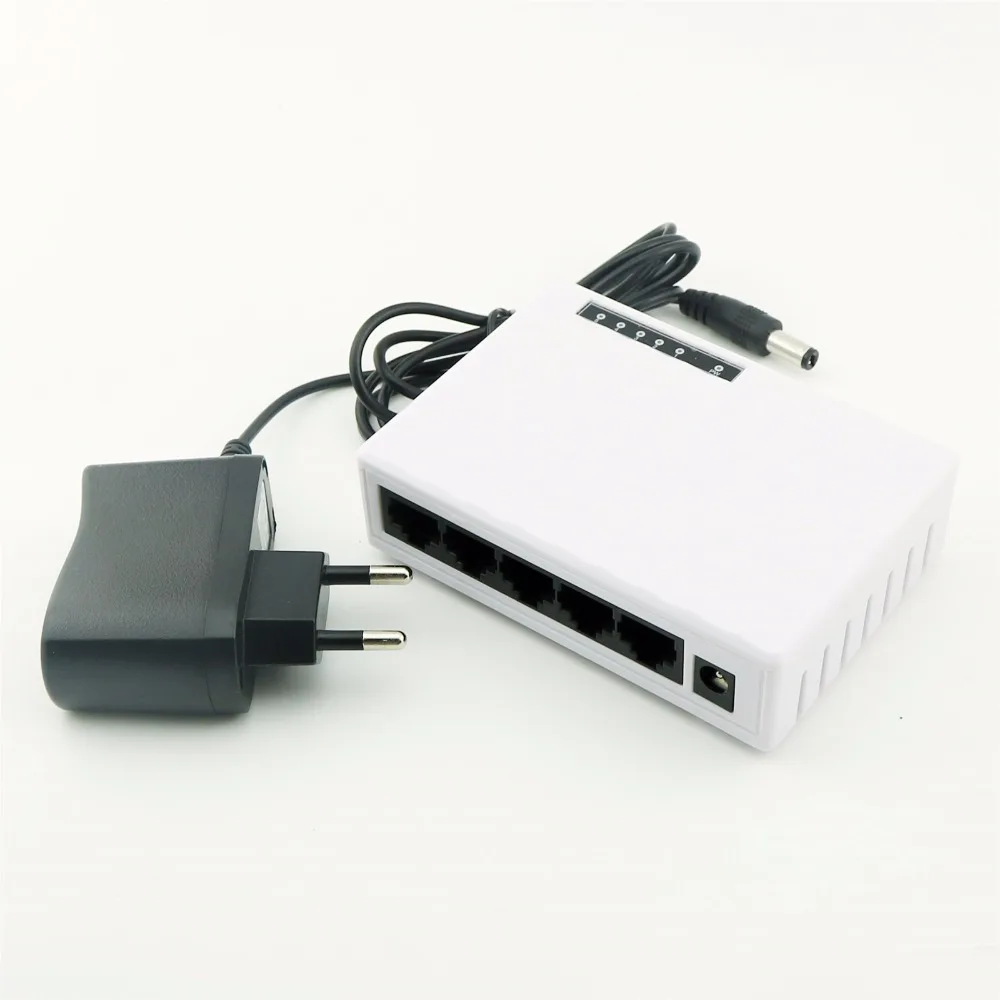 1pcs White/Black Mini 5 Ports Fast RJ45 10/100Mbps Base Gigabit LAN Ethernet Network Switch Desktop Switches Hub PC Router
1pcs White/Black Mini 5 Ports Fast RJ45 10/100Mbps Base Gigabit LAN Ethernet Network Switch Desktop Switches Hub PC Router