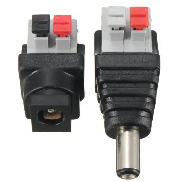 Jiguoor DC Power Male Female 5.5*2.1mm Connector Adapter Plug Cable Pressed for LED Strips 12V
Jiguoor DC Power Male Female 5.5*2.1mm Connector Adapter Plug Cable Pressed for LED Strips 12V