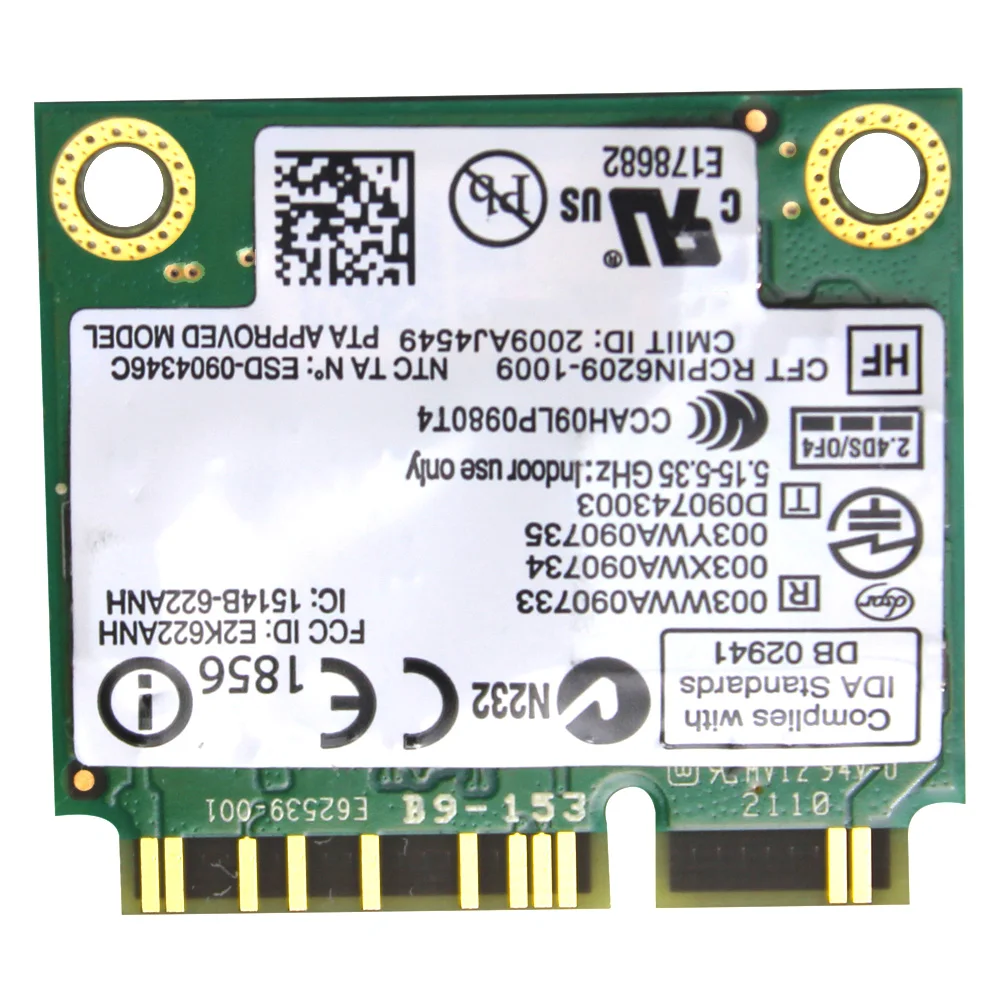Intel Centrino Ultimate-N 6300 633ANHMW 450Mbp Wireless WIFI Half Mini-PCI-e Card Network card
Intel Centrino Ultimate-N 6300 633ANHMW 450Mbp Wireless WIFI Half Mini-PCI-e Card Network card