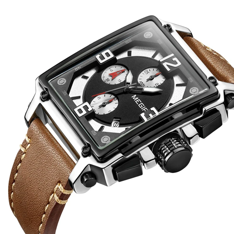 MEGIR Top Brand Creative Men Clock Luxury Chronograph Quartz Watches Clock Men Leather Sport Army Military Wrist Watches Saat
MEGIR Top Brand Creative Men Clock Luxury Chronograph Quartz Watches Clock Men Leather Sport Army Military Wrist Watches Saat