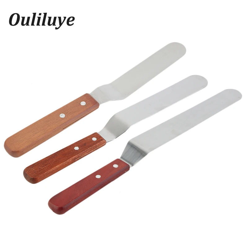 1PCS Stainless Steel Cake Icing Spatula Kitchen Pastry Making Straight Curved Frosting Spatula With Wooden Handle Butter Cake
1PCS Stainless Steel Cake Icing Spatula Kitchen Pastry Making Straight Curved Frosting Spatula With Wooden Handle Butter Cake