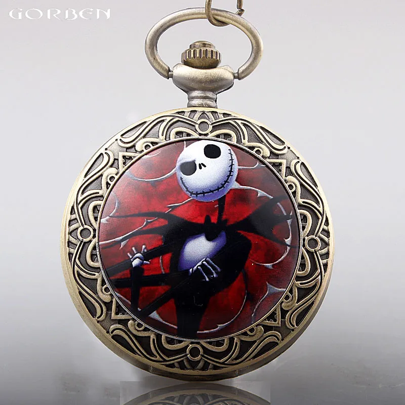 Jack Skellington Nightmare Before Christmas of Tim Burton Pocket Watch Red Case Necklace Pendant Clock With Chain Women Men Gift
Jack Skellington Nightmare Before Christmas of Tim Burton Pocket Watch Red Case Necklace Pendant Clock With Chain Women Men Gift