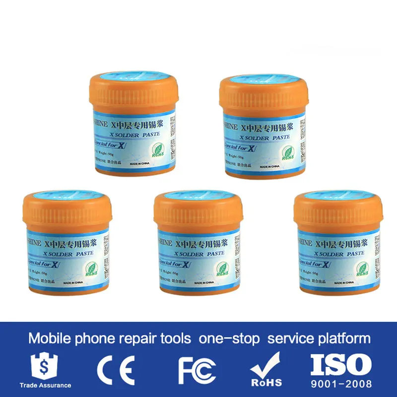 SP-X middle layer special solder paste low temperature 158 degree for iPhone x xs xs max high density solder paste
SP-X middle layer special solder paste low temperature 158 degree for iPhone x xs xs max high density solder paste