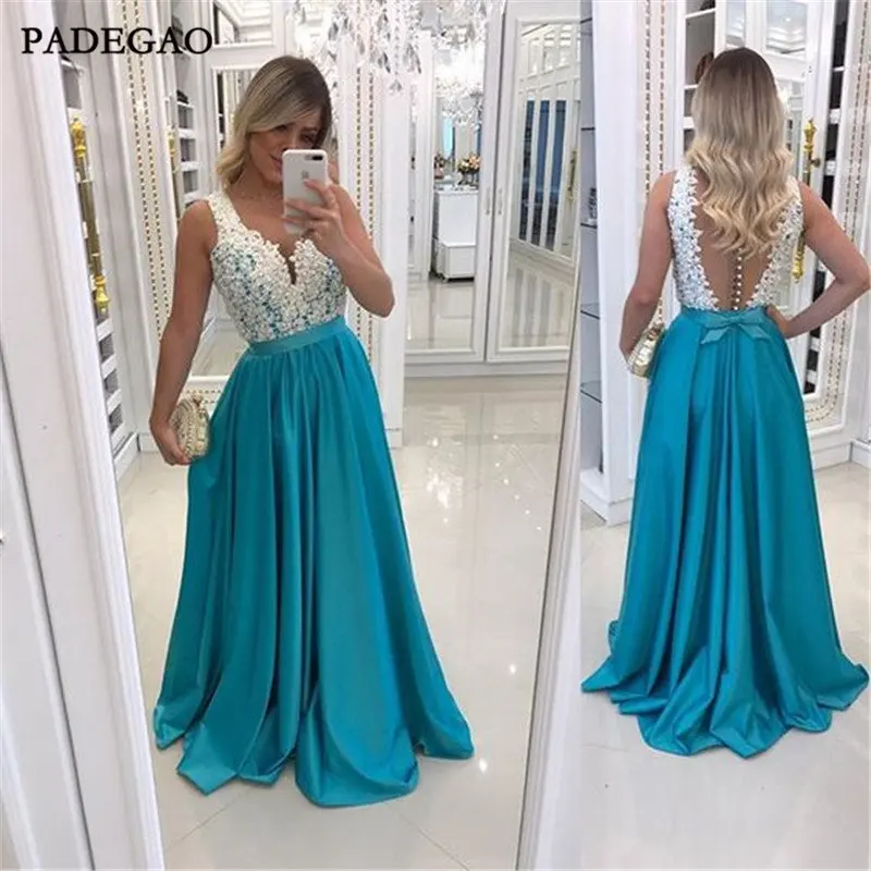 Gorgeous Evening Dress A-Line Appliques Sleeveless Long Prom Dresses Sweep Train Formal Evening Dresses Vestido de noche
Gorgeous Evening Dress A-Line Appliques Sleeveless Long Prom Dresses Sweep Train Formal Evening Dresses Vestido de noche