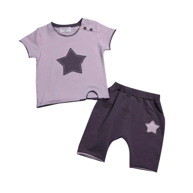Комплект одежды для маленьких мальчиков новинка 2019 года футболка со звездой топы
