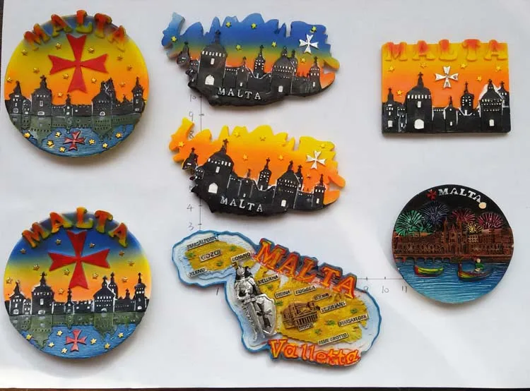 Malta Tourism Souvenir Fridge Magnets