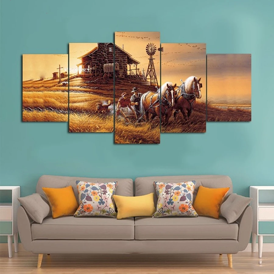 5 pcs Diy diamond Painting Cross Stitch Farm landscape horse/house full square round Needlework mosaic diamond embroidery JS4776
5 pcs Diy diamond Painting Cross Stitch Farm landscape horse/house full square round Needlework mosaic diamond embroidery JS4776