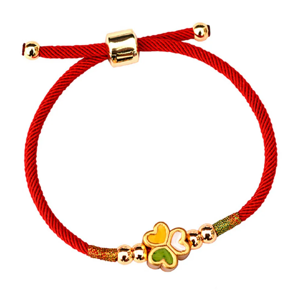 Pure 925 Silver Clover Charm Bracelet Hand Knitted Rope Life Year Bracelet Lucky Red Rope Amulet For Women Girls Gift Dropship
Pure 925 Silver Clover Charm Bracelet Hand Knitted Rope Life Year Bracelet Lucky Red Rope Amulet For Women Girls Gift Dropship