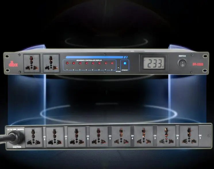 110V-230V DBX SR328V Power socket 10 road professional stage meeting the universal adaptor power controller with display
110V-230V DBX SR328V Power socket 10 road professional stage meeting the universal adaptor power controller with display