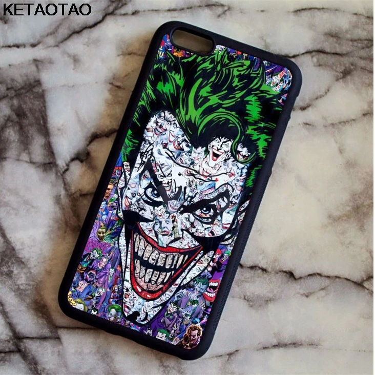 KETAOTAO отряд самоубийц Харли Квин и клоун телефонные чехлы для iPhone 4S 5C 5S 6S 7 8 X Samsung