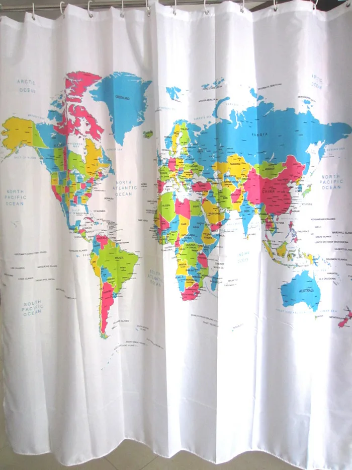 180*180cm Shower Curtain World Map Pattern Creative Shower Curtain Bathroom Waterproof Polyester Fabric
180*180cm Shower Curtain World Map Pattern Creative Shower Curtain Bathroom Waterproof Polyester Fabric
