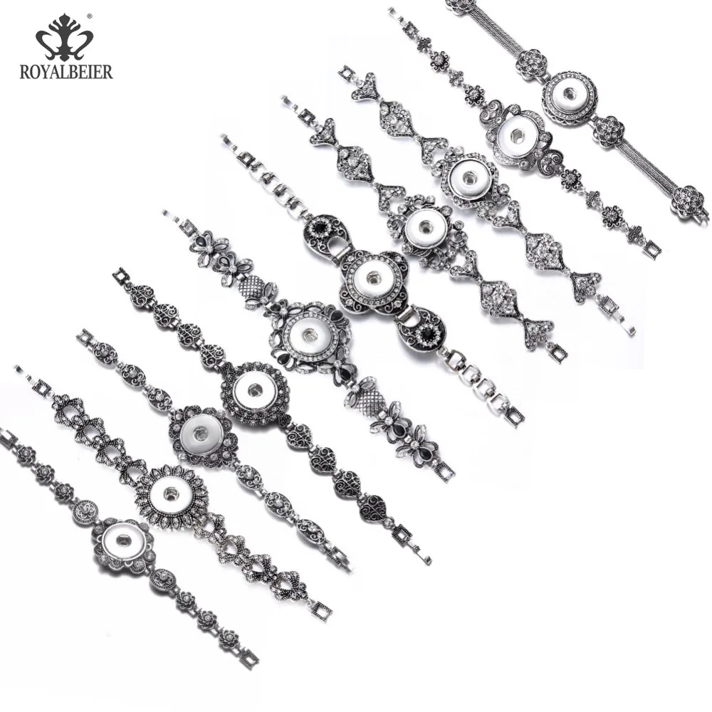 ROYALBEIER 10pcs/lot Hot Sale Snap Jewelry 18mm Snap Button Bracelet Vintage Snap Bracelet for Women Men Wholesale SZ0586
ROYALBEIER 10pcs/lot Hot Sale Snap Jewelry 18mm Snap Button Bracelet Vintage Snap Bracelet for Women Men Wholesale SZ0586
