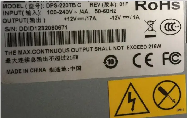 free ship 220v psu DPS-220TB, A B C DVR Server Power Supply PUD220M PSF220mp-60
free ship 220v psu DPS-220TB, A B C DVR Server Power Supply PUD220M PSF220mp-60