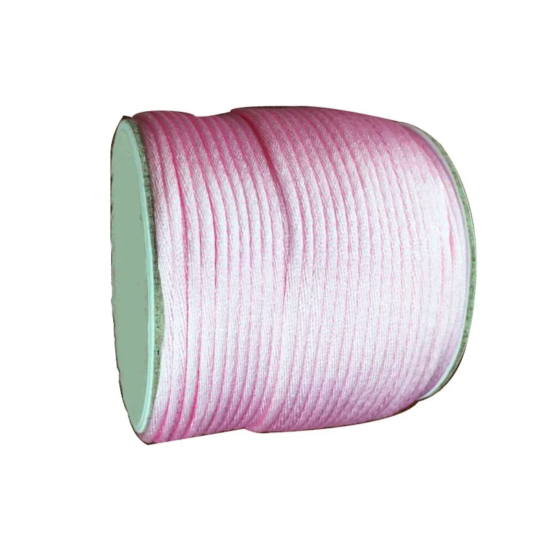 

1.5mm Pink Rattail Satin Nylon Cord Chinese Knot Beading Cord+Macrame Rope Bracelet Cords Accessories 80m/roll