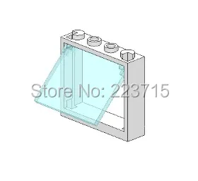 * Окно 1x4x3 w. Стеклянные 10 шт. DIY просветляющие блоки детали No.86210 совместимые с