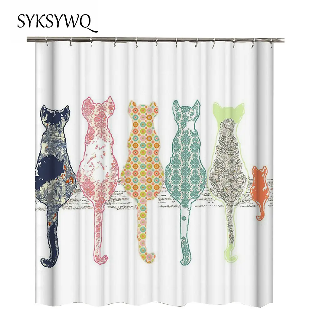 3D Cat Painting Shower Curtain Colorful Cat Printed Bathroom Curtain Animal Cat Curtain Bathrooom Shower Bath Curtain Fabric
3D Cat Painting Shower Curtain Colorful Cat Printed Bathroom Curtain Animal Cat Curtain Bathrooom Shower Bath Curtain Fabric