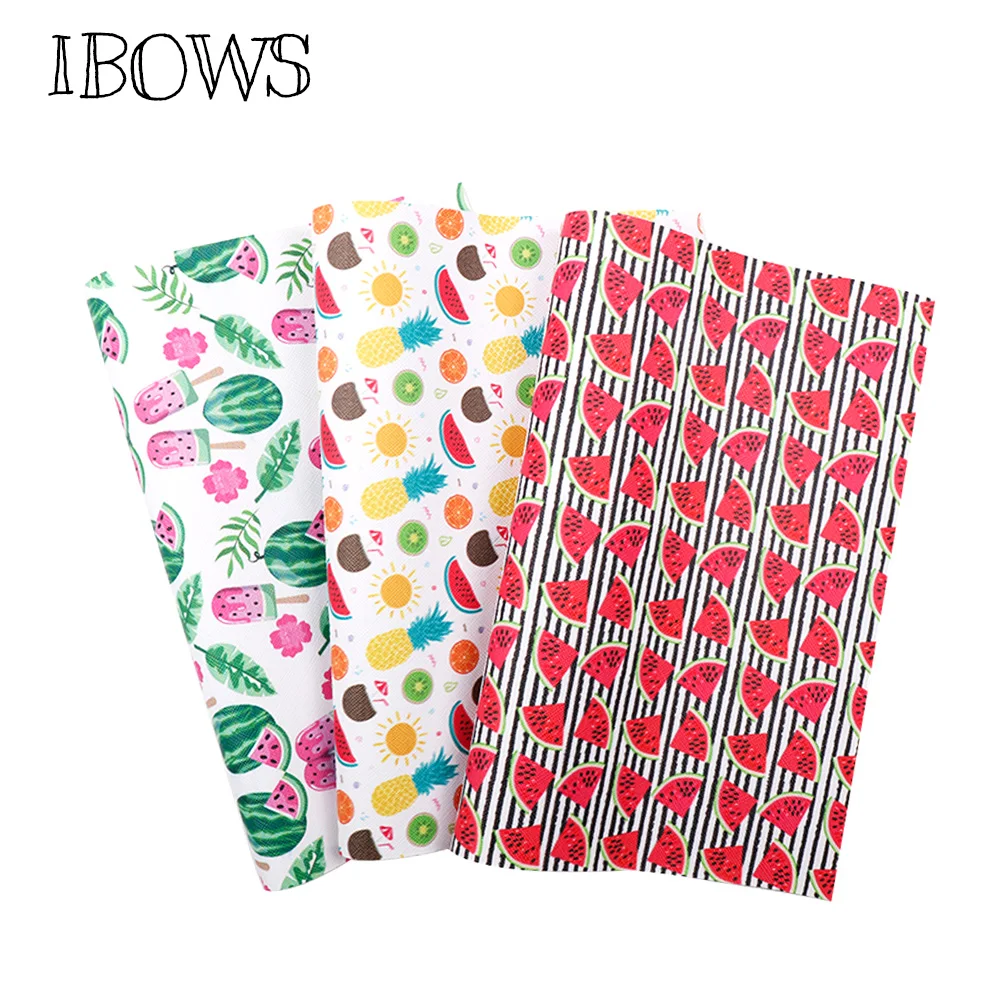 IBOWS 22*30cm Snythetic Leather Fabric Sheets Watermelon Printed Faux Leather Vinyl Fabric for DIY Hairbow Crafts Bow Material
IBOWS 22*30cm Snythetic Leather Fabric Sheets Watermelon Printed Faux Leather Vinyl Fabric for DIY Hairbow Crafts Bow Material