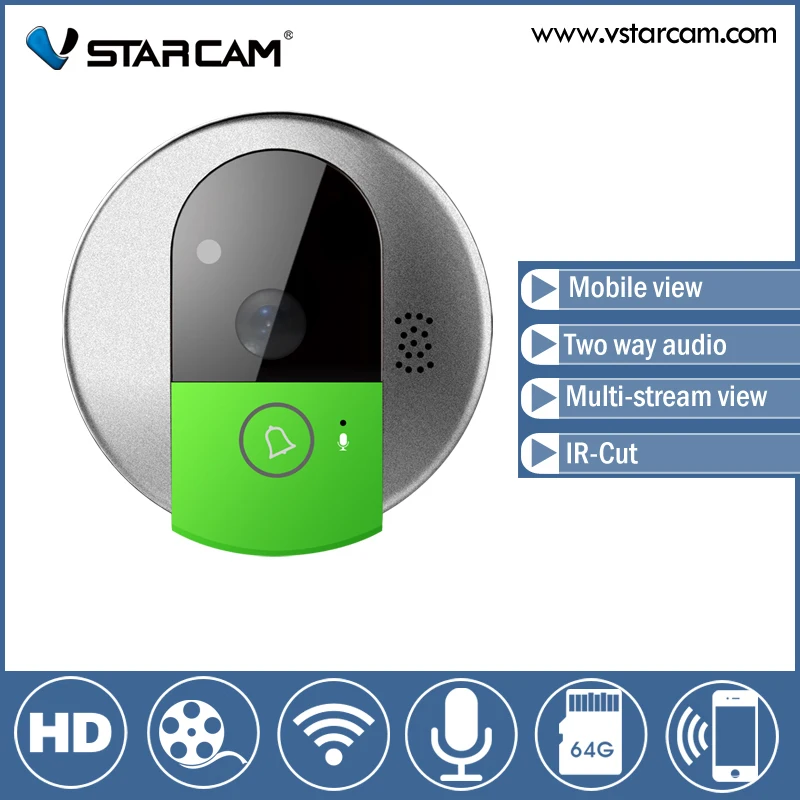 Vstarcam C95 WI-FI Doorcam HD 720 P Беспроводной Дверной Звонок Handheld Двухстороннее